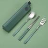 2/3Pcs Pull-out Cutlery Box Stainless Steel Tableware Set  Travel Use