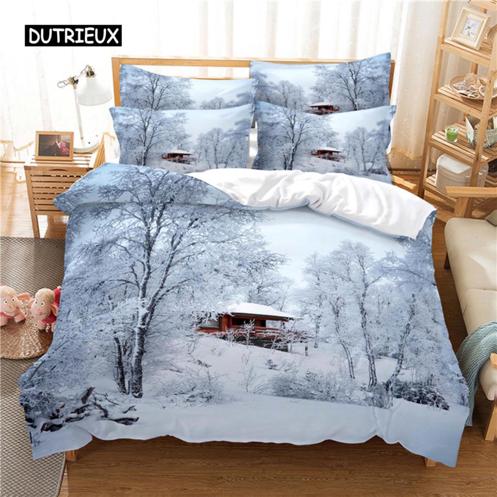 Snow Scene Bedding Set Duvet Cover Set 3d Bedding Digital Printing Bed Linen Queen Size Bedding Set Fashion Design