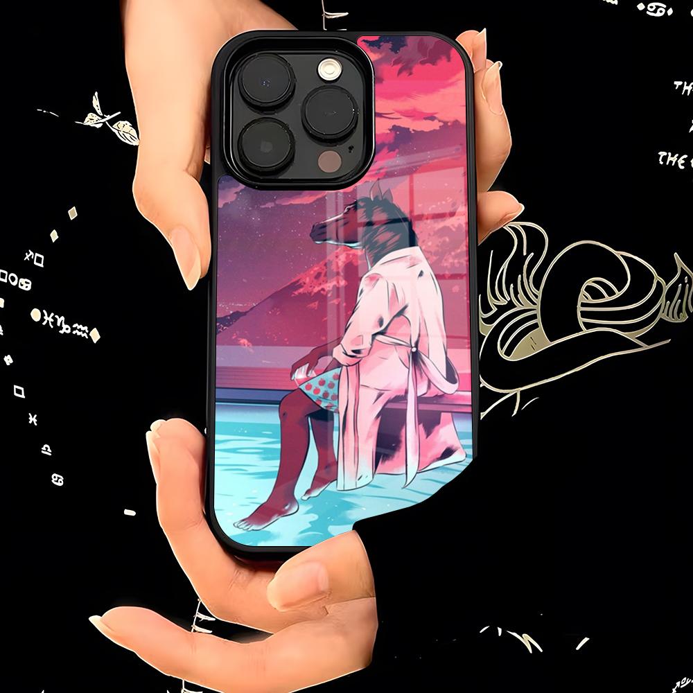 B-BoJack Horseman Phone Case PC+TPU For IPhone 15 16 17ProMax 13 16 11 12 14 Pro Xs Max Mini Xr X Plus Cover