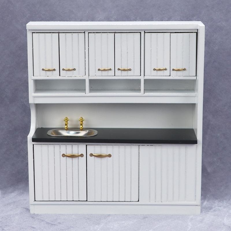 1/12 Scale Dollhouses Miniature Kitchen Furniture Pretend Play for Kids Doll House Furniture Model for Dollhouses
