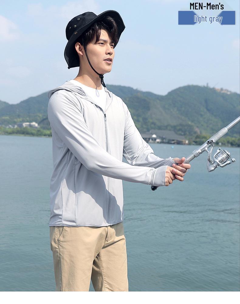 Ice Silk Men's Sun Protection Jacket 2026 - New Style, Anti-UV, Breathable, Thin for Summer & Outdoor Fishing