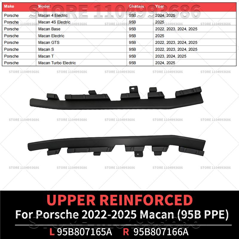 For   2024 2025 Porsche Macan (95B PPE) Front Bumper Upper Reinforced OEM 95B807165A 95B807166A