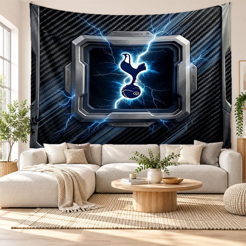 Arazzo da Parete Tottenham Hotspur, Appeso a Parete in Tessuto Morbido, Sfondo Decorativo per Camera da Letto Arte Murale per la Casa