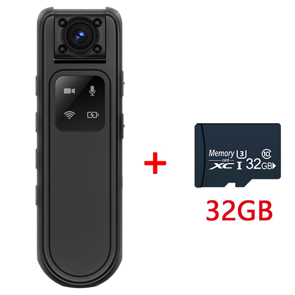 2K HD Mini Camera WiFi 180° Rotatable Lens Outdoor Sport Video Recorder Night Vision Police Body Cam Back Clip Long Battery Life