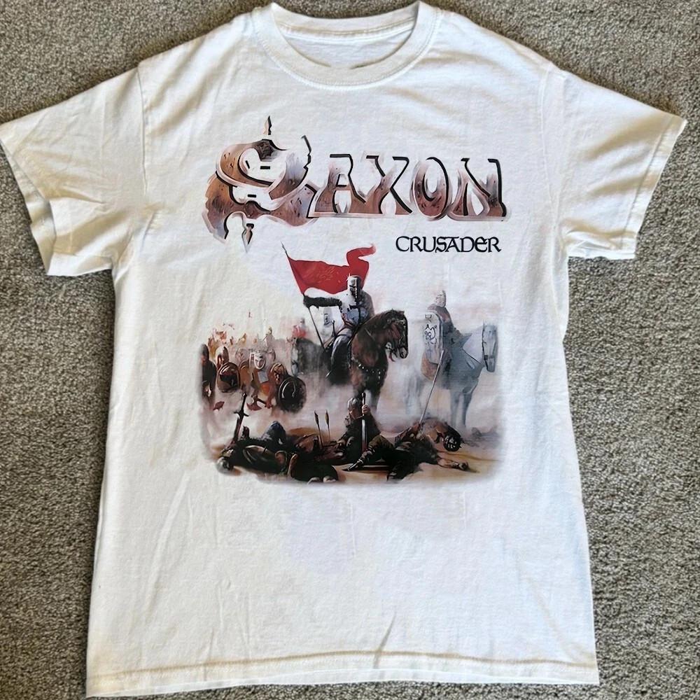 Vintage Saxon Band Crusader T-shirt All Size S to 5XL NZ079 FREE SHIPPING Unisex T-Shirt M