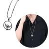 Metall Stahl Halskette für Männer mit einzigartigem Anhänger, Punk Style Kettenhalskette Verstellbarer Modeschmuck für Freund