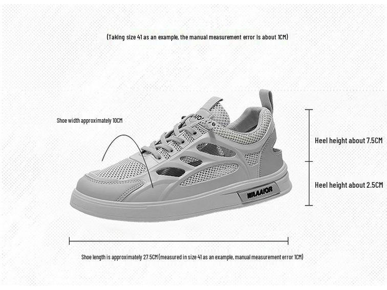 Men's Trendy Breathable Mesh Sneakers - Summer Casual White Hollow Out Shoes