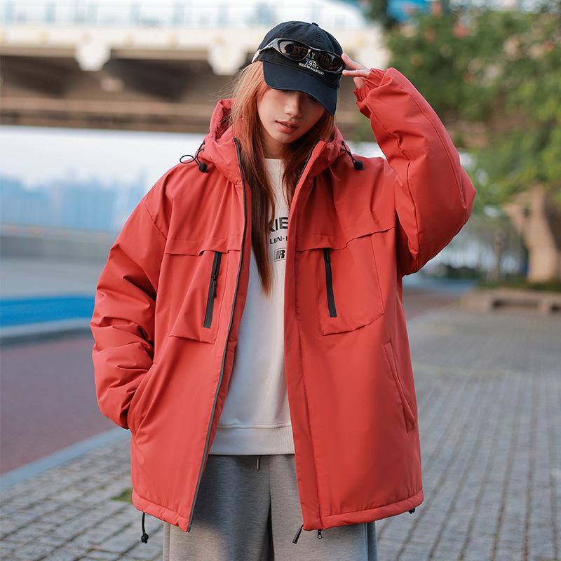 Men's Casual Cotton Jacket Hooded Solid Color Winter Daily    