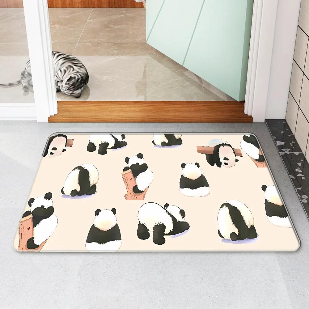 Panda Doormats Welcome Home Rugs Bedrooom Carpet Kitchen Floor Mat Entrance Door Mats Foot Bath Doormat Bathroom RoomPrayer Rug