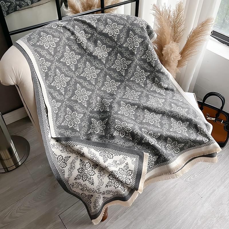 New  Winter Cashmere Scarf for Women Shawl Wrap Female Pashmina Luxury Brand Poncho Thick Blanket Warm Bufanda Echarpe Femme