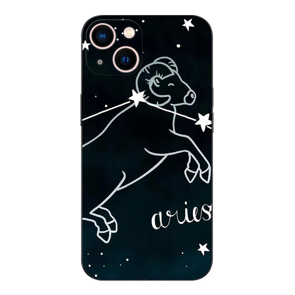 Black Tpu Case For Samsung Galaxy M53 M13 M62 A12 A22 A22S A32 A42 A52 A52S A72 4g 5g A20S Zodiac Sign