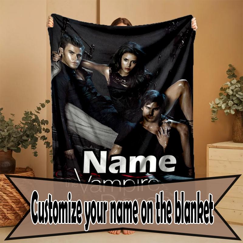 Custom Name Personalized horror theme Print Blanket, Home Decor, Bedroom, Sofa, Camping, Couch, Gifts for Birthday Christmas