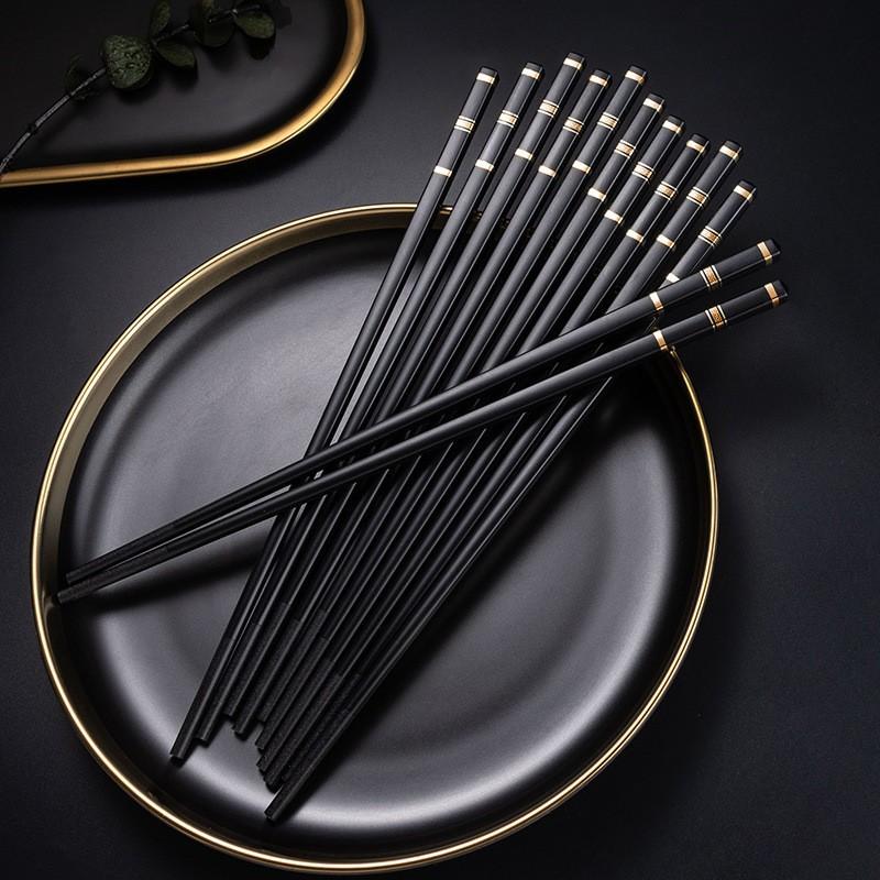 10 Pairs Chinese Chopsticks High Temperature Resistant And Simple Reusable Chop Sticks Kitchen Tableware Tool Accessories