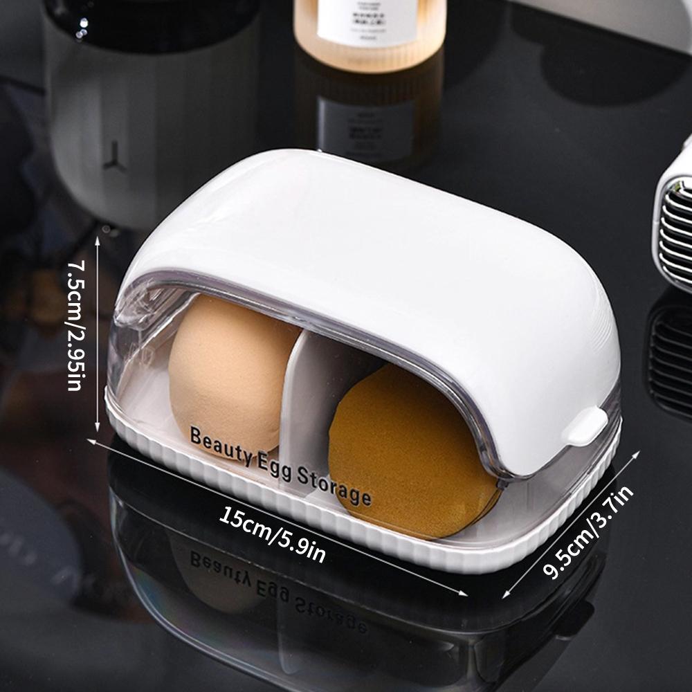 Powder Puff Storage Box Desktop Dustproof Flip Cover Box Air Cushion Beauty Egg Cosmetics Storage Box