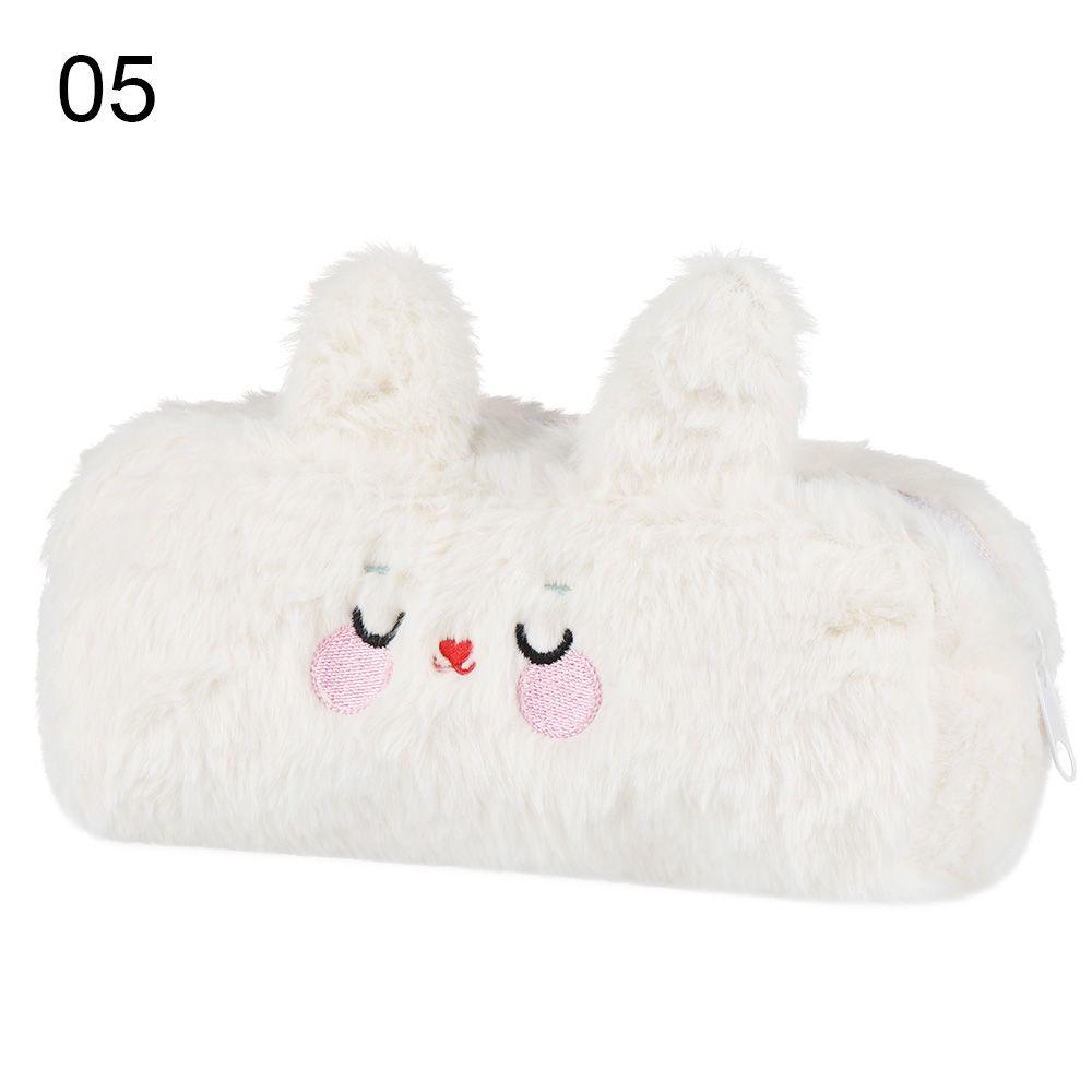 Fashion Girl Student Large Capacity School Supplies Cute Pencil Case Plush Stationery Bag