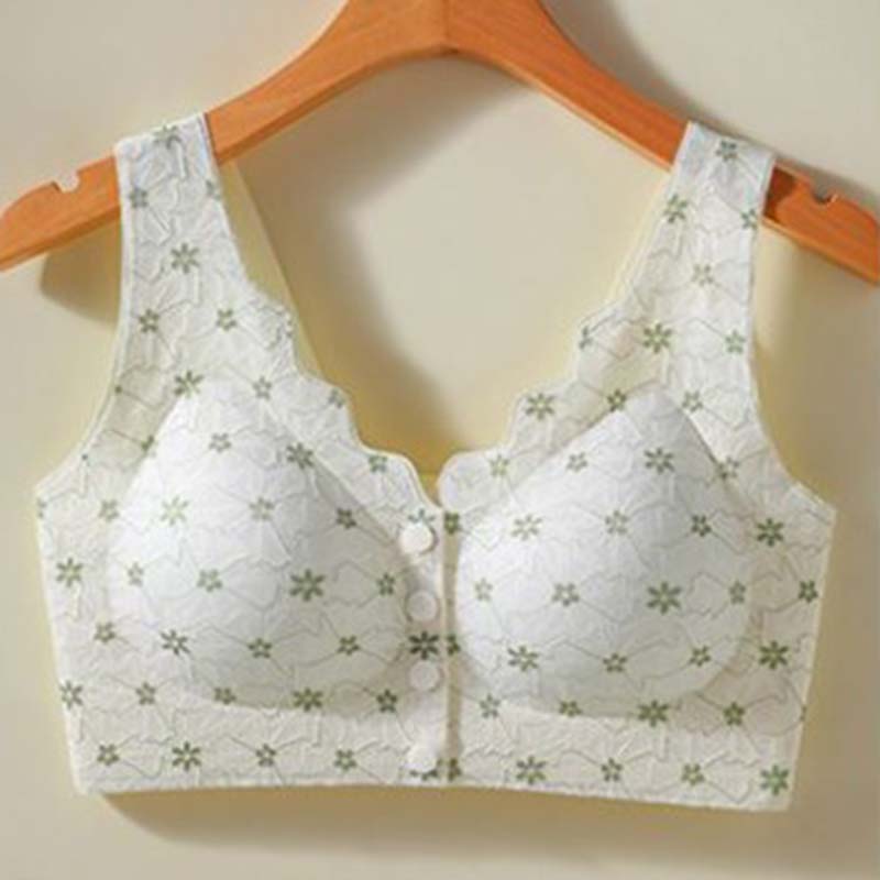 

Нижнее белье с открытой пряжкой спереди для женщин среднего и пожилого возраста, бюстгальтер нижнего типа, бюстгальтер большого размера 3XL белый