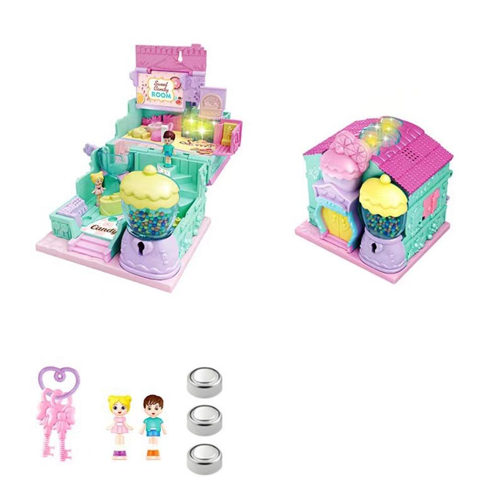 Creative Doll Houses with Furniture Expandable Miniature Villa Model Toy  for Girls