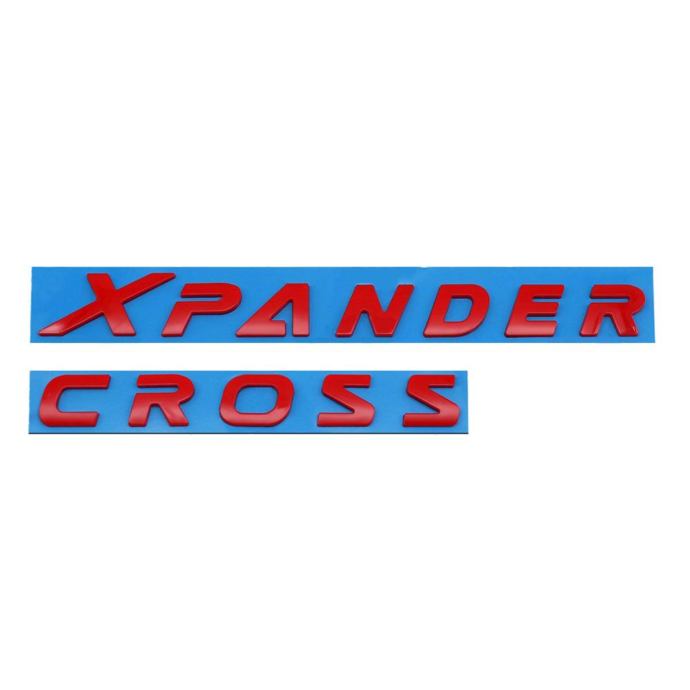 

3D ABS XPANDER CROSS Car Letter Front Hood Logo Sticker Tail Bumper Badge Trunk Emblem For Mitsubishi XPANDER CROSS Accessories червоний
