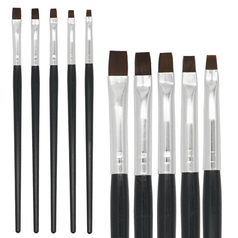Wucifang Shoes 5Pcs Dental Resin Brush Pen For Porcelain Teeth Shaping Nylon Dentistry Adhesive Composite Cement Tool Nail Art