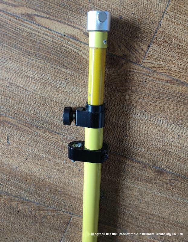 Safety Insulated Total Station Prism Pole with Single Holder - 2m/3m/5m Lengths