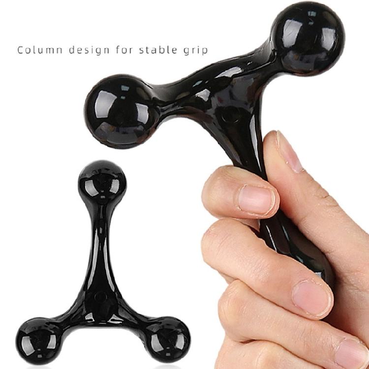 Handheld Manual Massager Three Ball Back Massage Stick Arch Body Massager Health Massage Tool