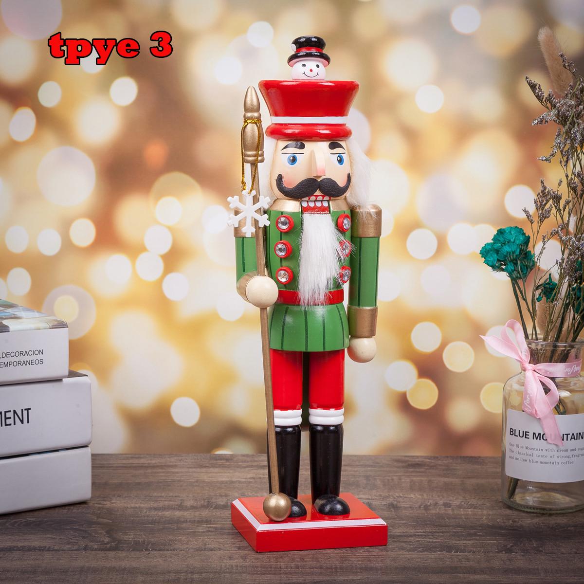 Figurine Casse-Noisette En Bois 38cm - Décoration Noël Traditionnelle King & Guard Soldier