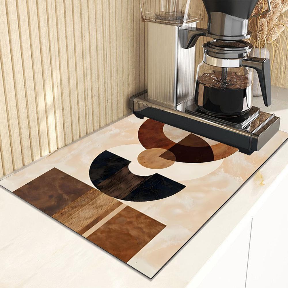 

Современный Абстрактный Геометрический Впитывающий Коврик для Сушки Посуды Декор Многофункциональный Кухонный Столешница Обеденный Стол Подставка для Кофемашины 40x60cm