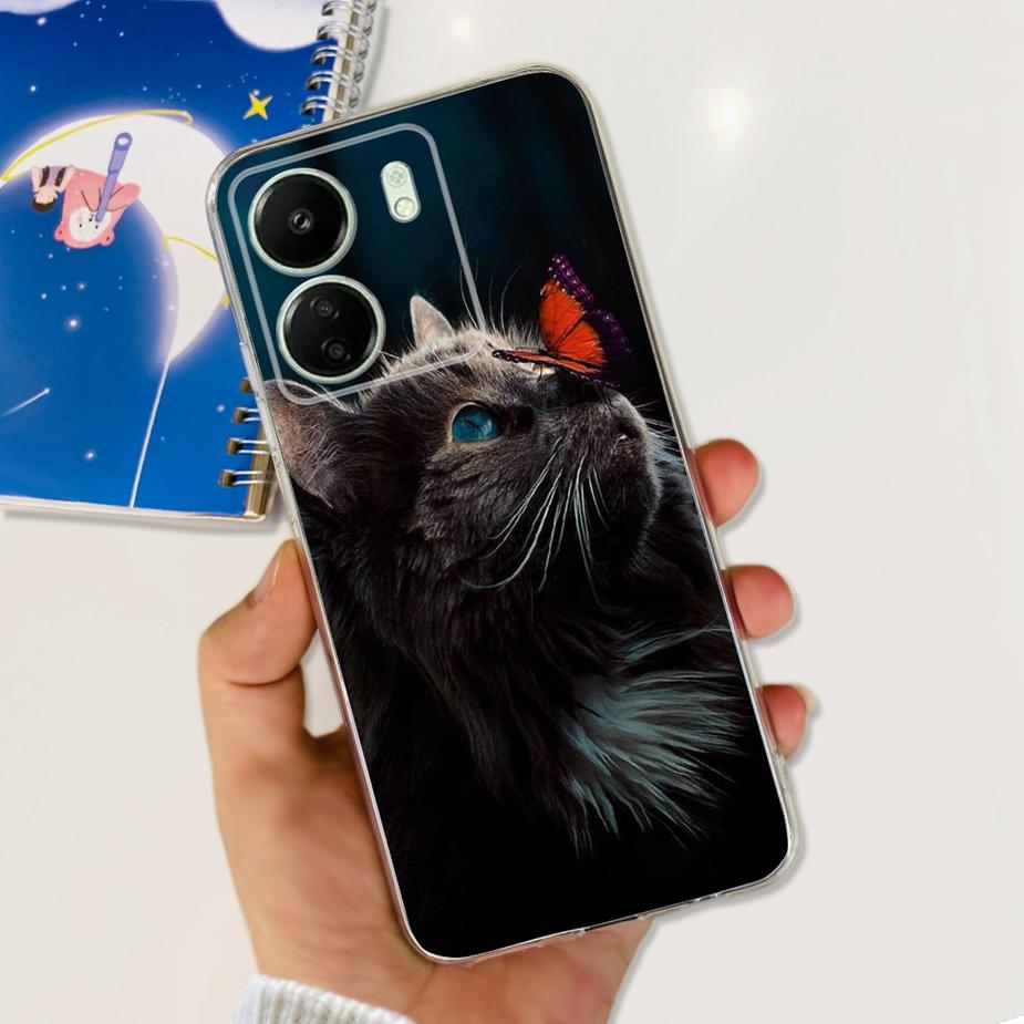 For Xiaomi Poco C65 Case Redmi 13C New Fashion Painted Back Cover 6.74'' Soft TPU Phone Case For Xiaomi Redmi 13C PocoC65 Bumper