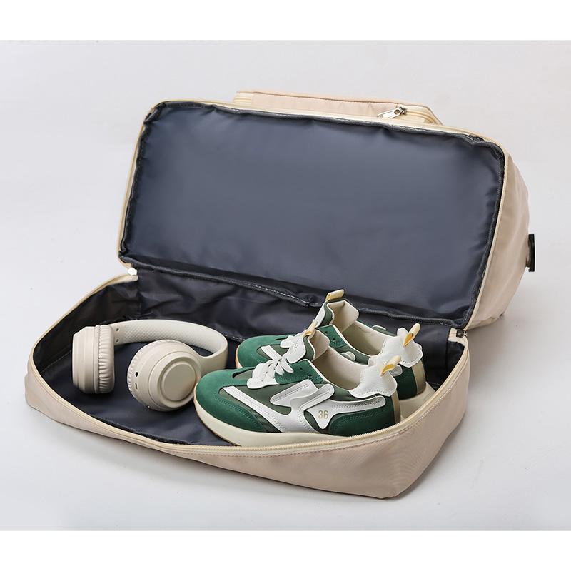 Leichte Faltbare Gepäcktasche Trocken-Nass-Trennung Großes Fassungsvermögen Multifunktionale Reisetasche Aufbewahrungstasche mit Fächern Schuhtaschen