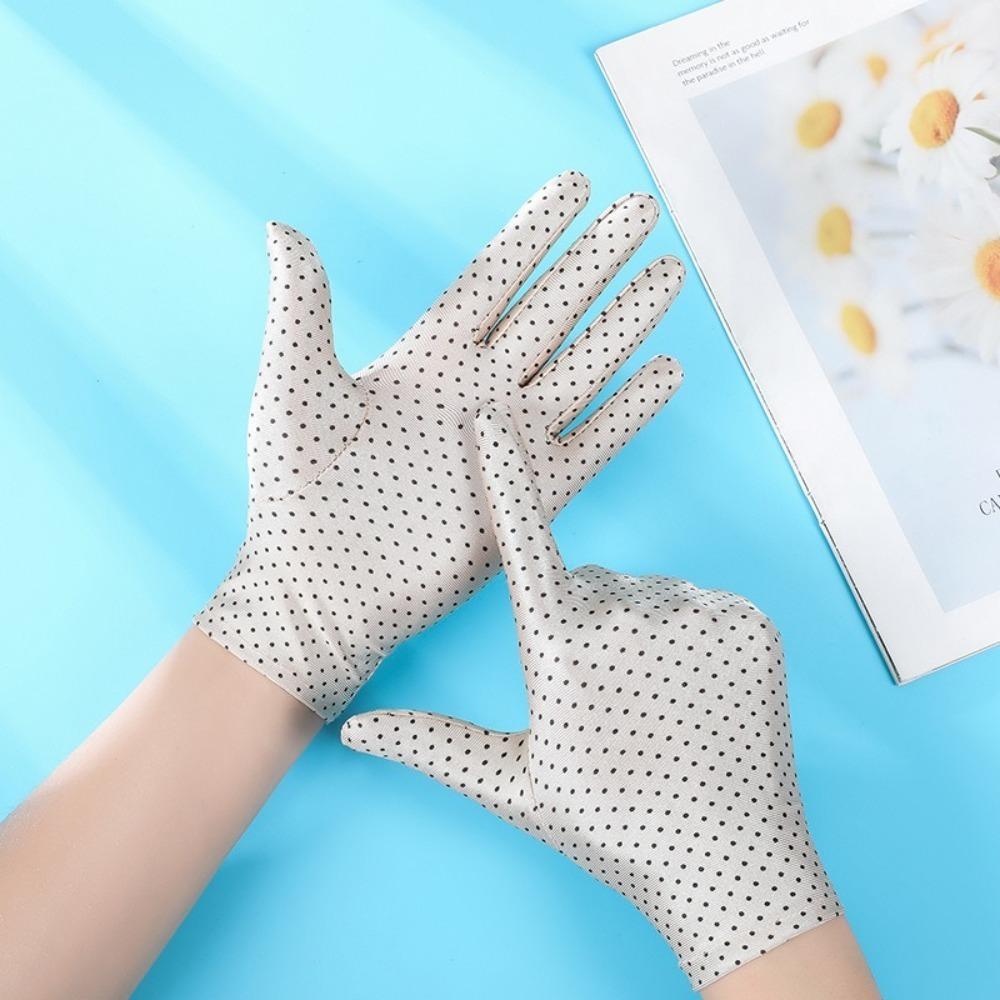 

Сенсорні рукавички від сонця, рукавички з крижаного шовку з захистом від УФ-променів, нові мітенки для нейл-арту, жіночі 4