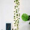 Christmas Wreath with Twinkling Fairy Lights Faux Olive Vine Garland Indoor Outdoor Holiday Decor for Fireplace Home