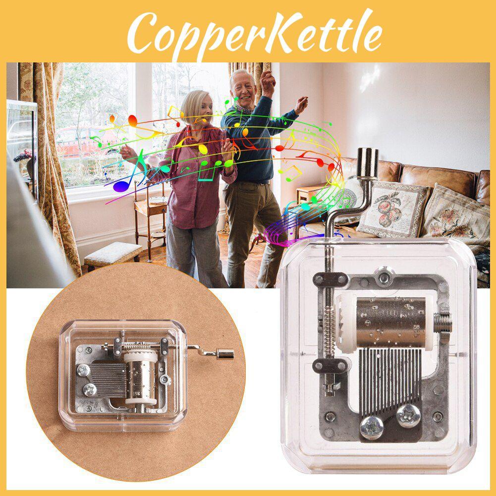 Box Music Mini Hand Cranking Music Movement Transparent Diy Music Christmas Box