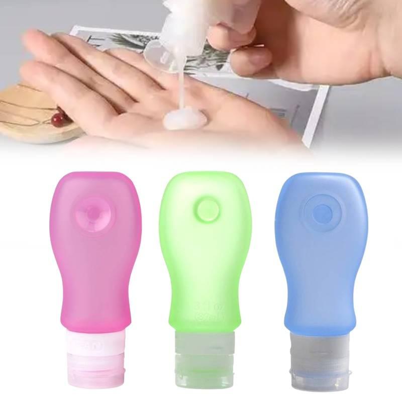 Solid Color Silicone Gel Portioning Bottles Travel Outdoor Lotion Bottle Shampoo