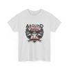 Vintage Motorcycle T-Shirt | NYC Tee, Around The World Bike Design Emblem, Speed