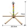 Colorful Rotating Wood Ropes Parrot Toy Interactive Bird Cage Hanging Chew Educational Toy for Small Animals