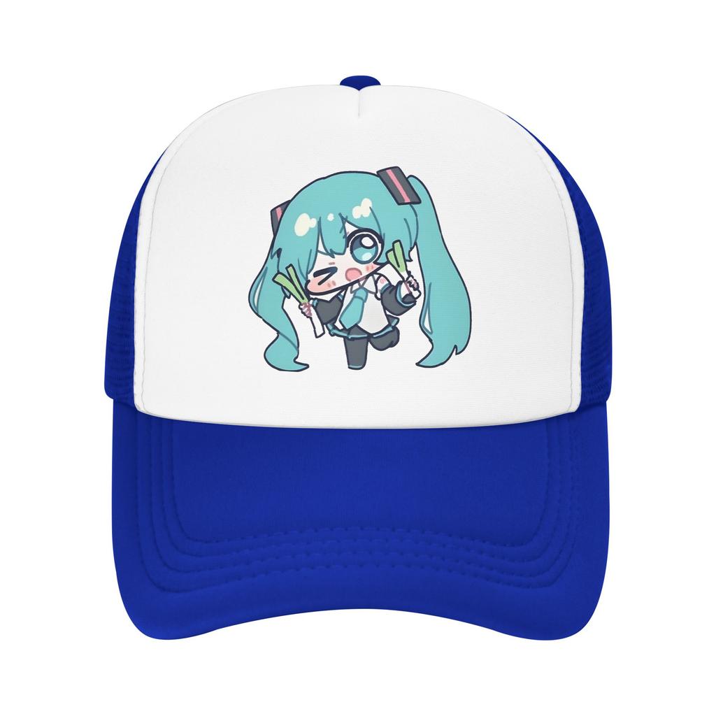 Hatsunes Mikus vocaloid Trucker Hat Unisex HipHop Dad Hat Sun Hats Golf Hats Breathable Polyester Mesh Baseball Caps Summer