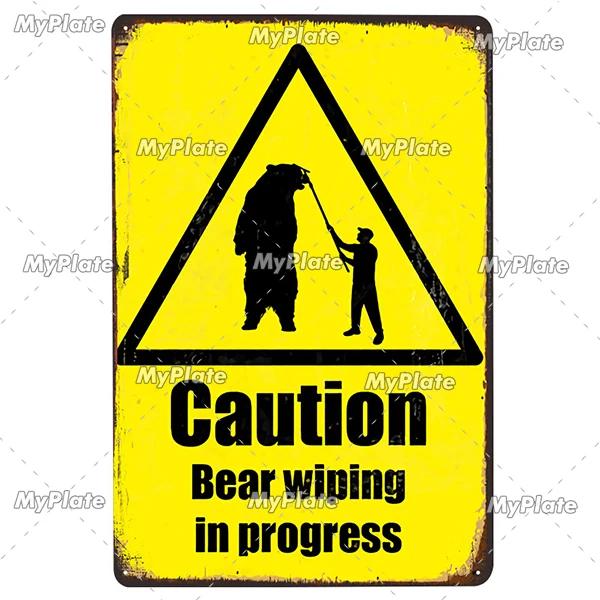 ATTENTION Sign Vintage Metal Sign Tin Sign Vintage  Decoration Plaque Home Wall Decor Bar Sign Home Decor Poster Custom