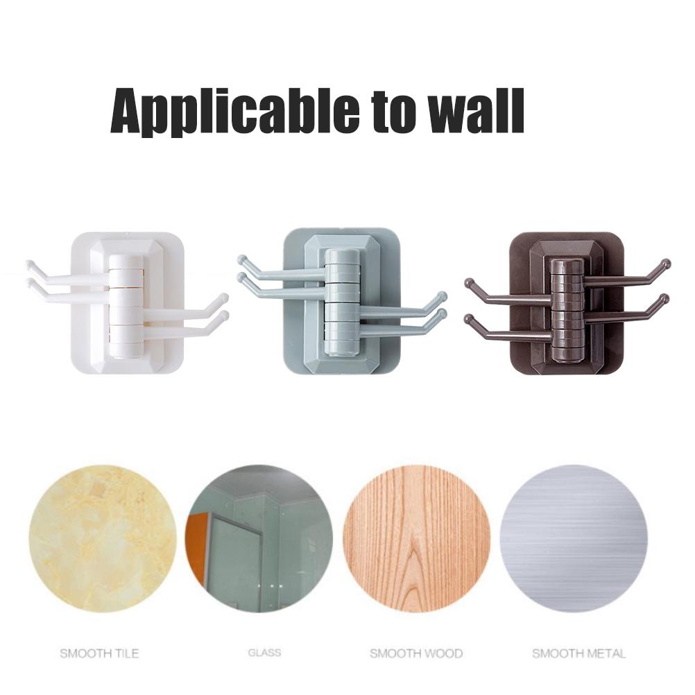 Rotate Sticky Hook Household Strong Punch Free Hook Multifunctional Hook Rack for Bathroom Wall Sticker Hook