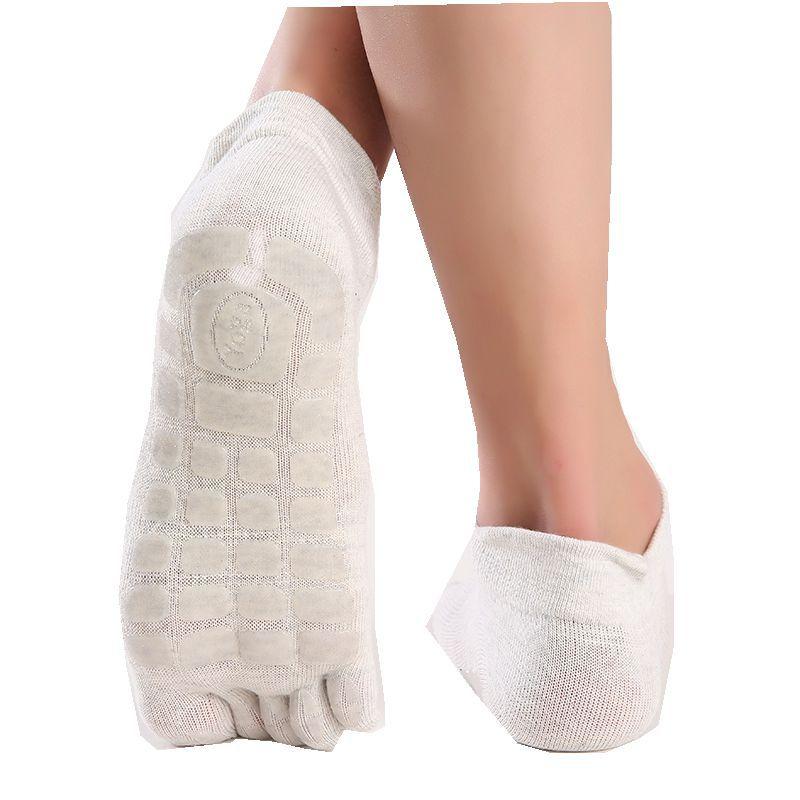 

2022 Winter Men Five Fingers Socks Warm Non Slip Grip Fitness Toe Socks Breathable Low Calf Slipper Fitness Yoga Floor Socks белый