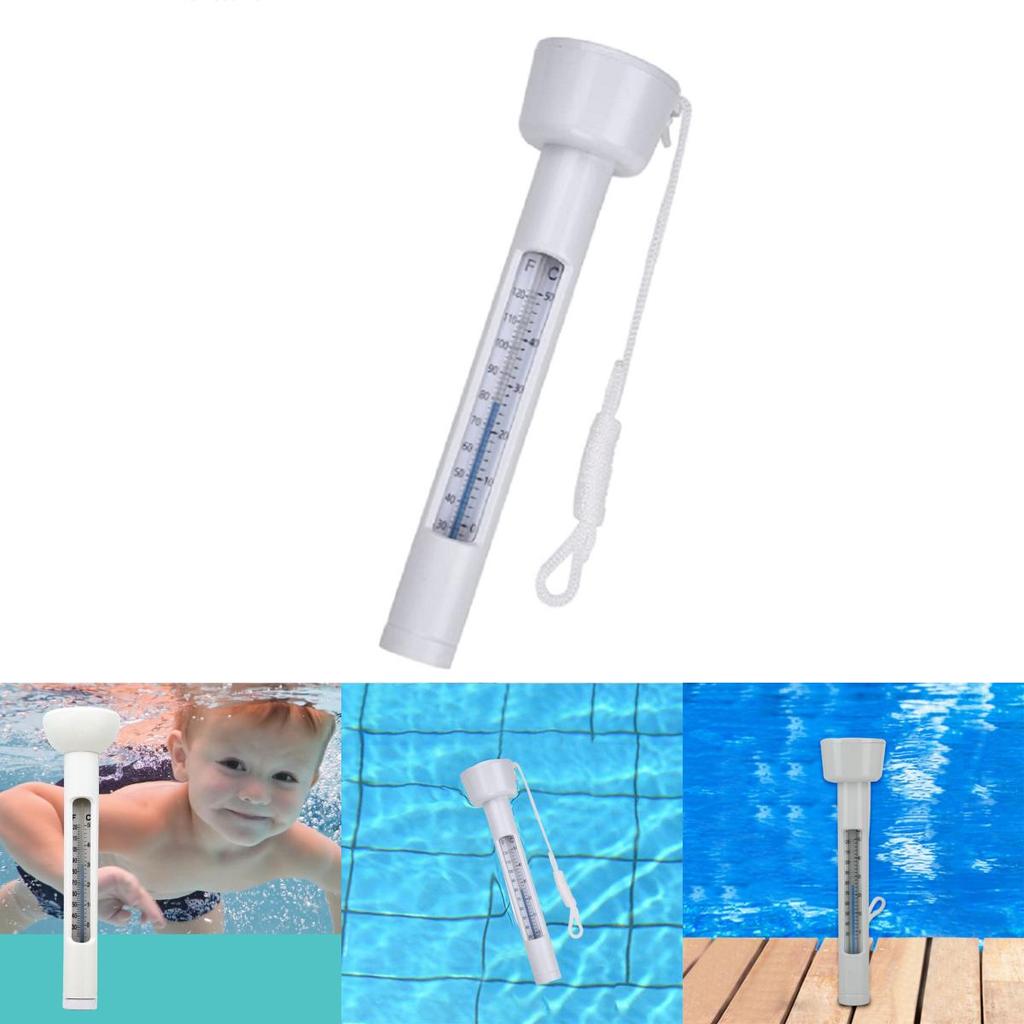 Schwimmbecken Schwimmendes Wasserthermometer Weiß Nicht-elektrisch Zur Messung von Wasser- und Badetemperatur
