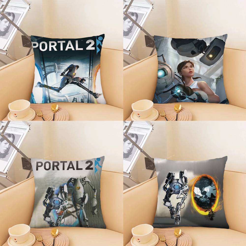PPortal Hot Game Pillow Case Fashion Square Pillowcase Bedroom Sofa Room Ins Decoration Leisure