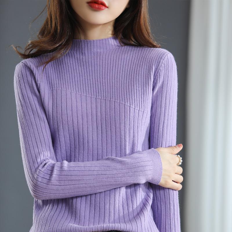 

Женский свитер, СОВРЕМЕННЫЙ НОВЫЙ модный вязаный пуловер SAGA, топ с длинными рукавами, осень-зима, мягкие теплые шерстяные свитера 2XL фиолетовый