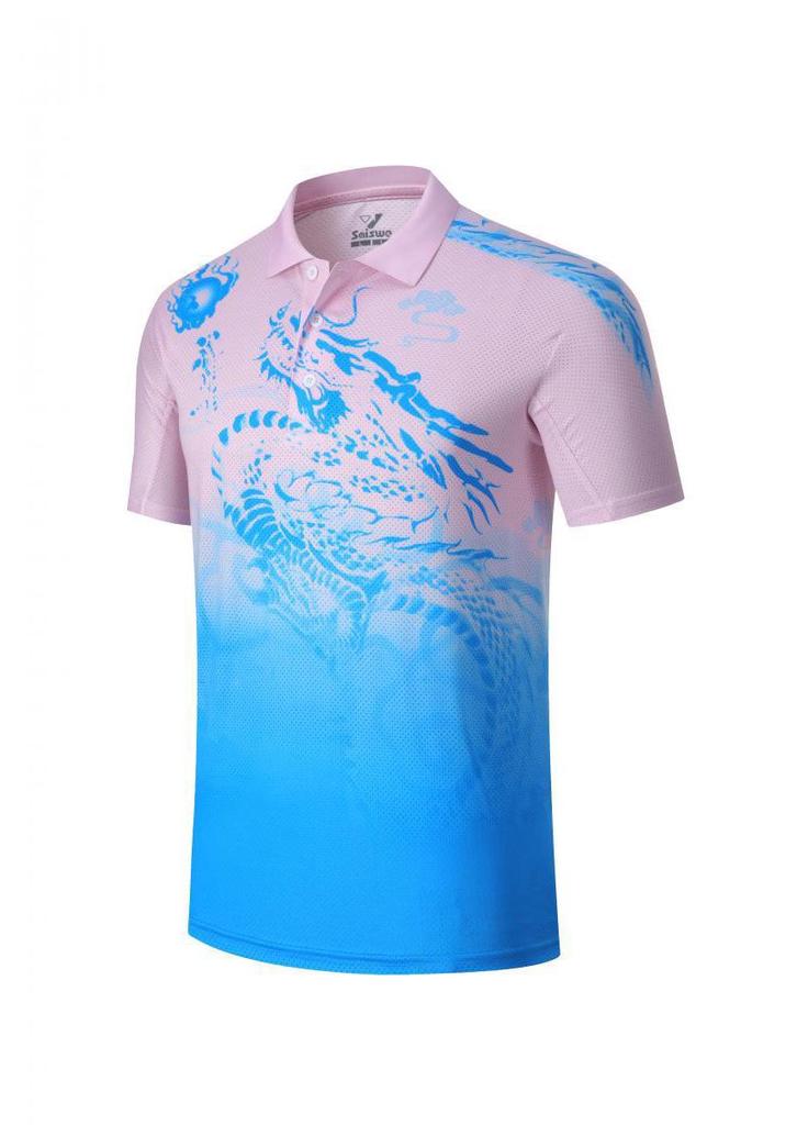 Quick-Dry Table Tennis & Badminton Clothing Set: Kids' Polo & Adult Short Sleeve