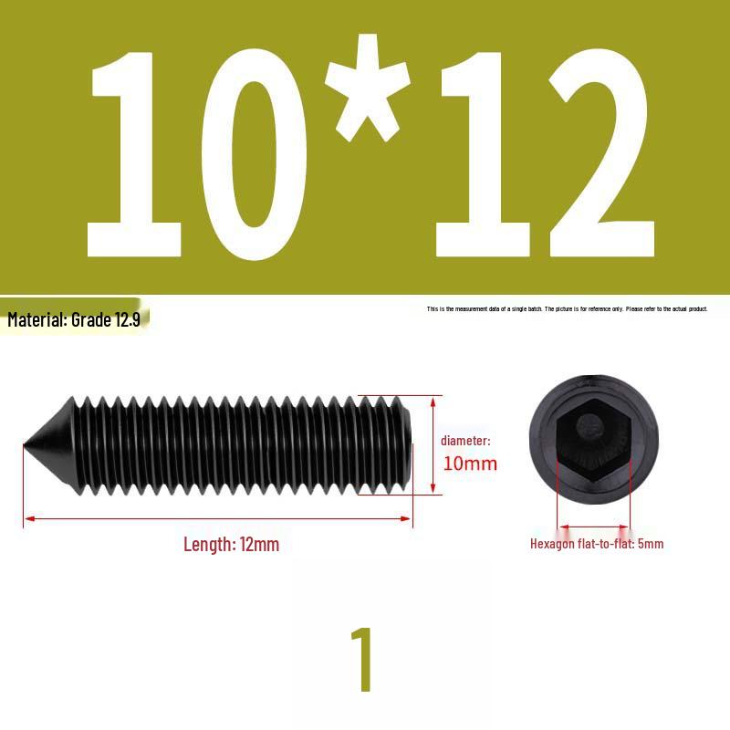 12.9 Edelstahl 304 Innensechskant Kegelspitze Gewindestift M2/M3