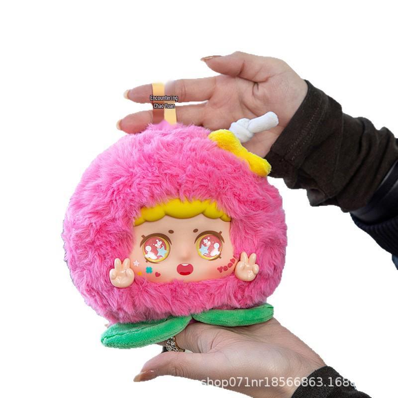 Cross-border Plush Toy Figurines: Throw Pillow & Cloth Doll Gift Set with Cute Fruit Design Blind Boxes