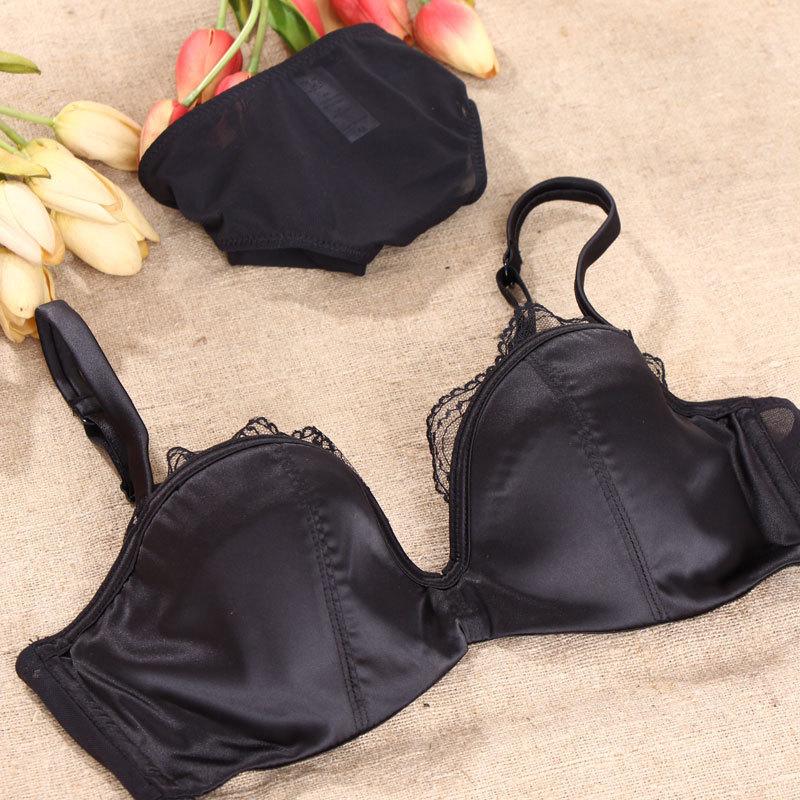 Set intimo donna senza cuciture Europa Reggiseno sexy 1/2 tazza e mutandine a rete Coppa sottile francese Comodo reggiseno push up