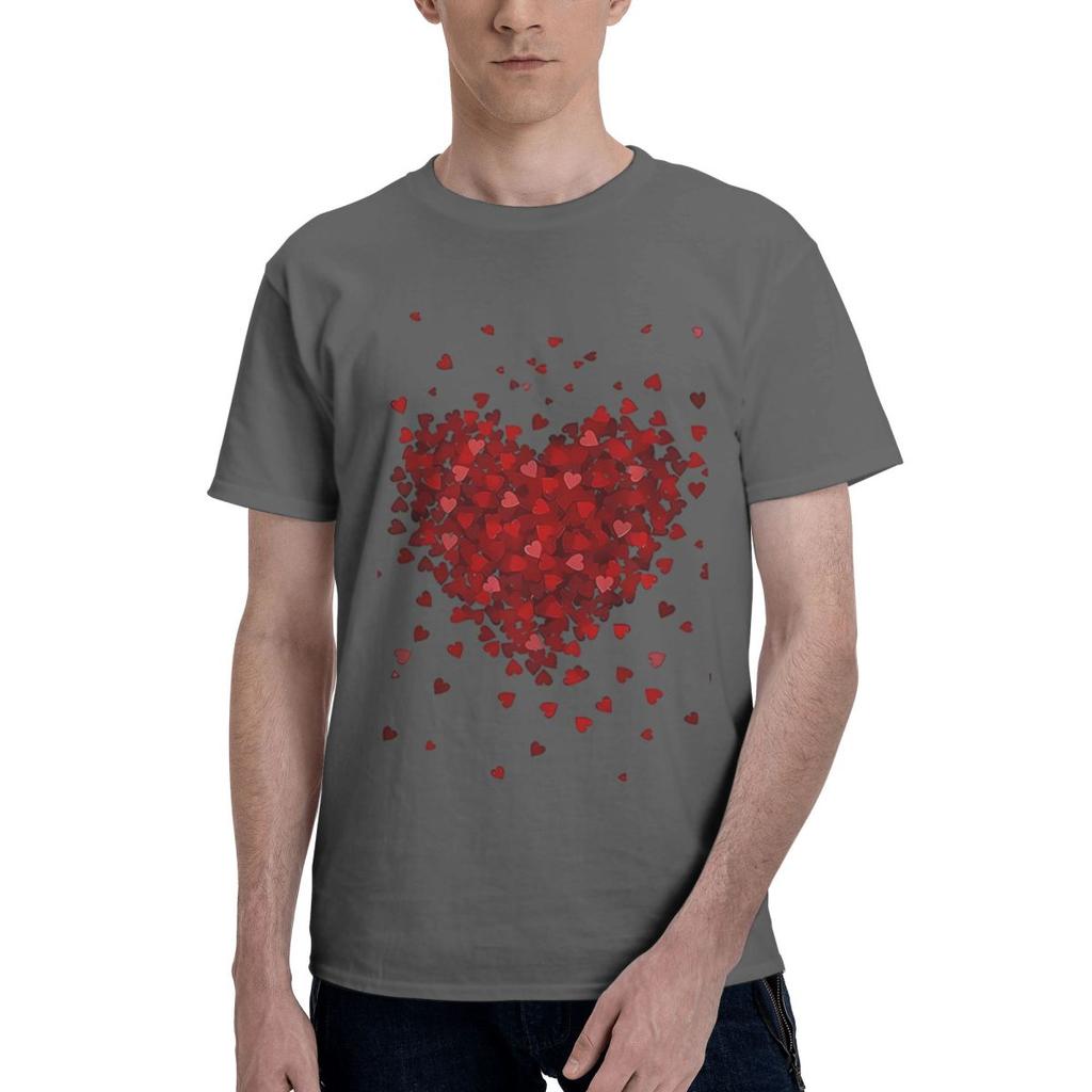 Retro Red Heart Fashion 3D 100 Cotton Casual Breathable Confortable Tshirt Mens TShirts Tshirts Men