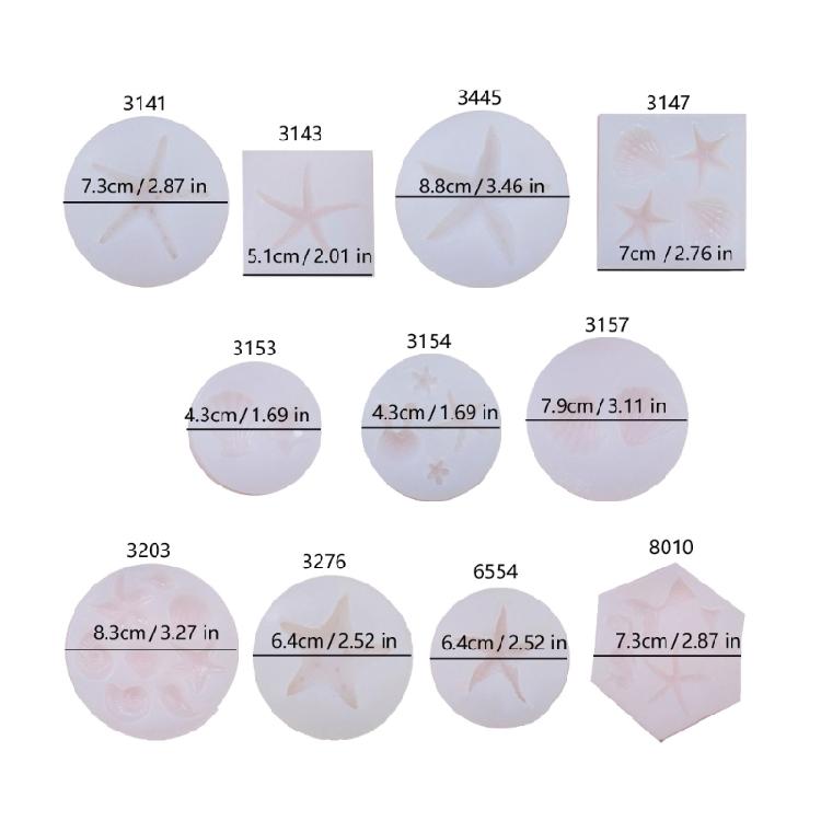 Multipurpose Silicone Craft Mold with Starfish Shell Design Perfect for Candle Soap Resin Art Craft Enthusiasts