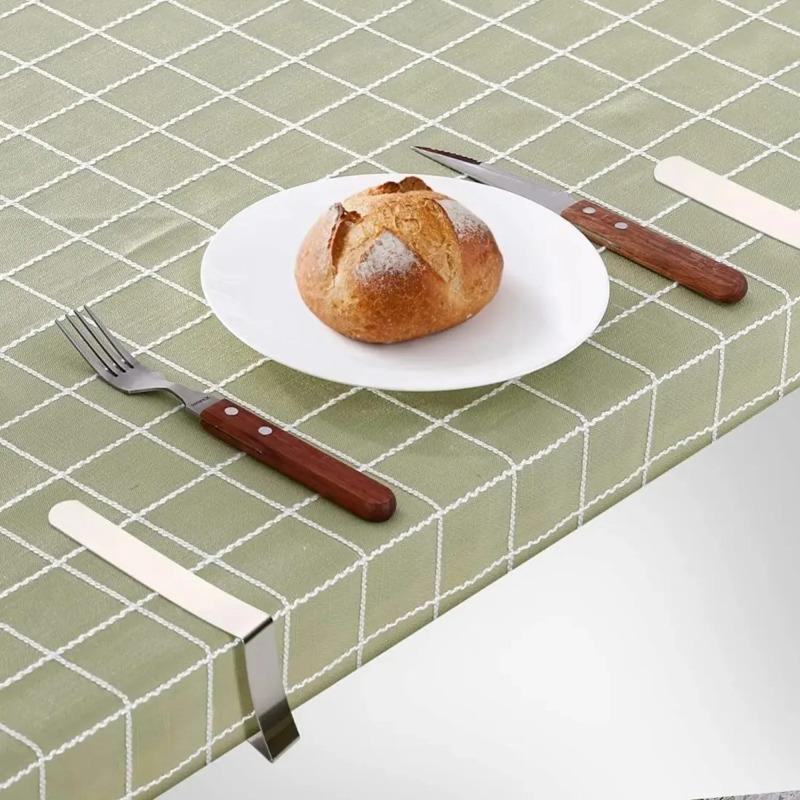 12Pcs Tablecloth Clips-Picnic Table Cloth Clips-Stainless Steel Table Cloth Cover Clamps-Table Clips for Weddings Party