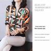 Korean Style Chiffon Printed Summer Baseball Cardigan for Middle-aged and Elderly Women - Elegant Sun Protection Short Coat
